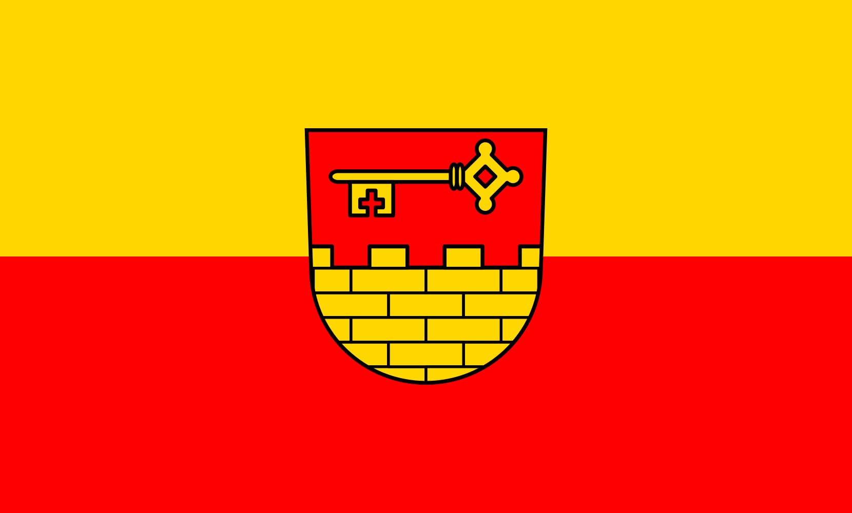Drapeau Hoßkirch de qualité supérieure grand format 1.35m²