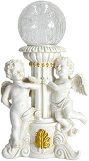 MP Essentials Outdoor Garden Grave Memorial or Decoration Cherub Angel Statue Ornament with Solar Light
