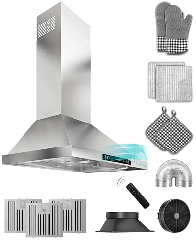 36-inch Stainless Steel Range Hood with LED Lights