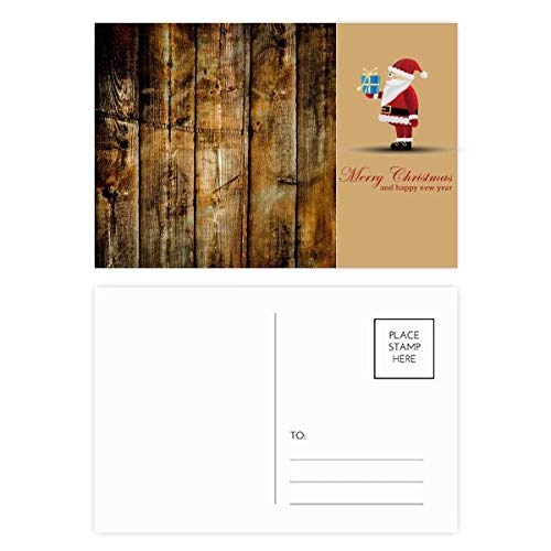 Cartes postales Père Noël rétro bois noir pour embellir votre décoration de table
