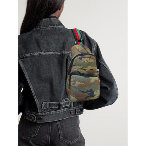 Image of Dyalsa Small Sling Bag for Women, Canvas Fanny Pack Crossbody Bags Camouflage Chest Bag With Strap