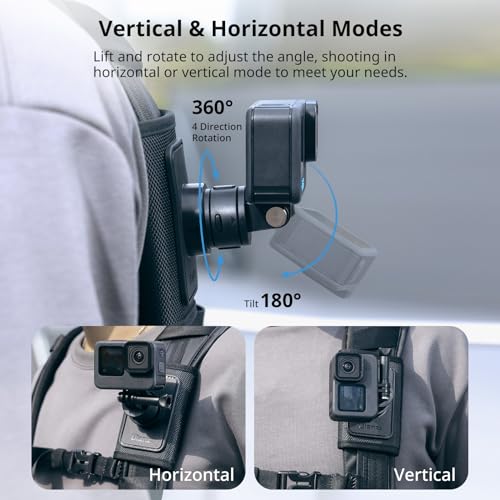 Suporte de alça de ombro para GoPro Hero 12 11 10 9 8 7 6 5 4 Session 3+ 3 2 1 Max, DJI Osmo Action,