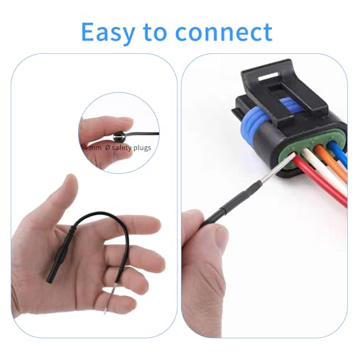 Image of 2 PCS Spoon Back Probe, Silicon Flexible Test Back Probe Pins Bendable Spoon Multimeter Test Extention Power Probes Compatible with 4mm Banana Plug for Wire Piercing Car Repairing Electrical Testing