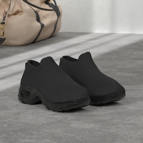 Image of Slow Man Women's Walking Shoes Sock Sneakers - Mesh Slip On Air Cushion Lady Girls Modern Jazz Dance Easy Shoes Platform Loafers