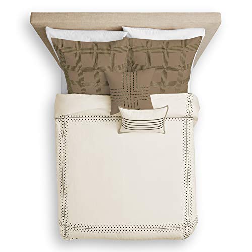 Casa Austin Comforter Set, Queen, Off-White #TOP3