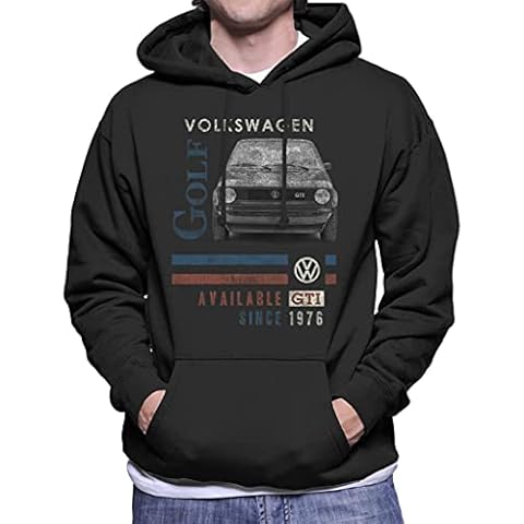 Volkswagen GTI Available Since 1976 Men's Hooded Sweatshirt Black Cover