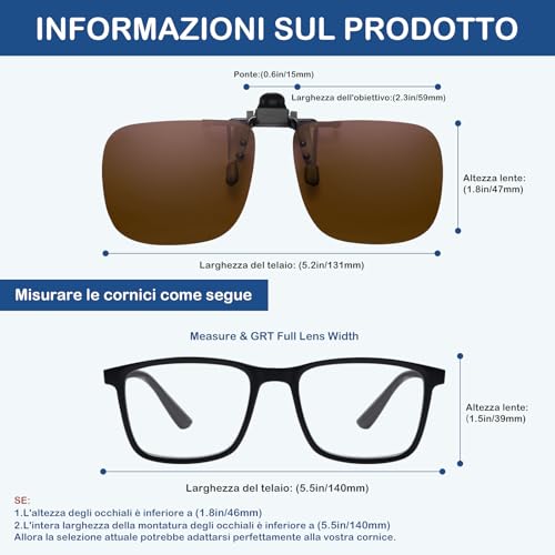 Gafas de sol acoplables con marco de metal y borde polarizado 1C 2
