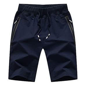 Heren Zomer Vijf Broek Mode Effen Kleur Splicing Ritszakken Comfortabele Grote Maat Casual Sportshorts