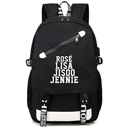 Youngate KPOP Blackpink Exo GOT7: Mochila de Viaje para Estudiantes  Color Negro