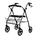 Aide à la Marche de Marche/Walker/Rollator/Rollator/Chariot à provisions Pliable en Aluminium avec Le siège et Le Frein à Main
