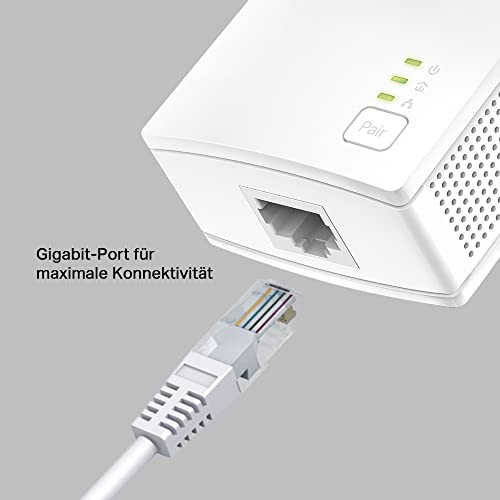 TP-Link Powerline Adapter Set TL-PA7017 KIT(1000Mbit/s, Gigabit-Port, Plug&Play, Kompatibel mit allen HomePlug AV/AV2 Powerline Adaptern… – Ansicht 4