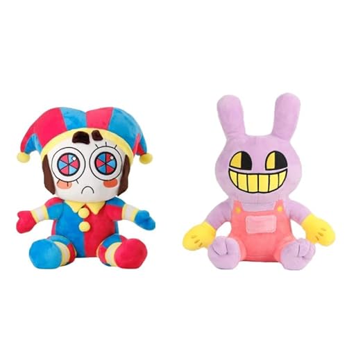 eamve 2PCS Amazing Digital Circus Felpa, 30,35 cm Cute Amazing Pomni y Jax Peluche Figura Muñeca de Peluche Muñeca de Peluche Muñeca de Peluche para Fans, Regalo de Cumpleaños Navidad eamve 2PCS Amazing Digital Circus Felpa, 30,35 cm Cute Amazing Pomni y Jax Peluche Figura Muñeca de Peluche Muñeca de Peluche Muñeca de Peluche para Fans, Regalo de Cumpleaños Navidad