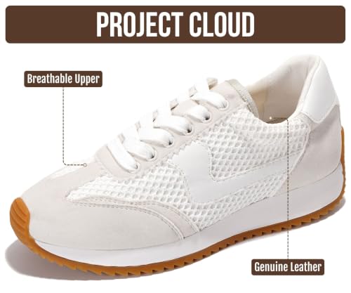 Image of Project Cloud Lace-up Fashion Sneakers for Women Footwear 2026 (Madison) | Memory Foam Insole for Comfortability; Non-Slip Casual Ladies Shoes for Women Sneakers; Lightweight Lace-up Womens Shoes
