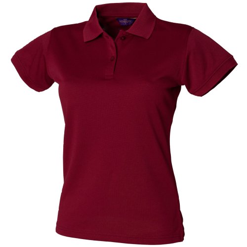 Preisvergleich Produktbild Henbury Damen Coolplus® Polo-Shirt / Polohemd, (2XL) (Burgunder)