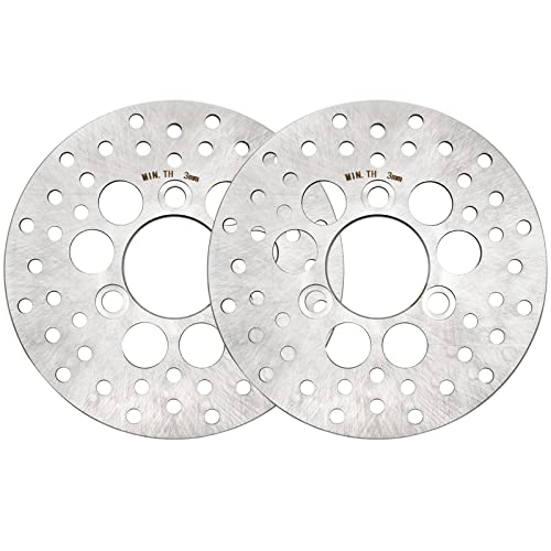 M MATI 2PCS Front Brake Rotor Disc for Kawasaki Bayou 300 2x4 Lakota 300 Mojave 250 Tecate 4 250 KLF300/KEF300/KFX250 41080-1171