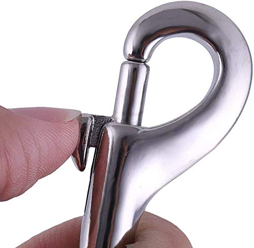POFET 2 pezzi 100 mm-316 acciaio inox doppia estremità bullone a scatto clip doppia estremità scatto catena immersione clip per secchio acqua/cane guinzaglio animale domestico secchio