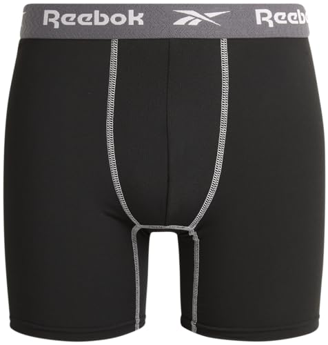 Reebok Men's Boxer Briefs - 3 Pack Comfort Stretch Sustainable Underwear Boxers for Men with Contour Pouch (Sizes: S-XL)4