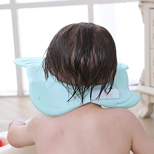 Image of Baby shampoo cap shower visor shield hat kids bath Washing Hair rinser Prevents Water from Pooling in Face for To protect the eyes and ears of toddlers and children