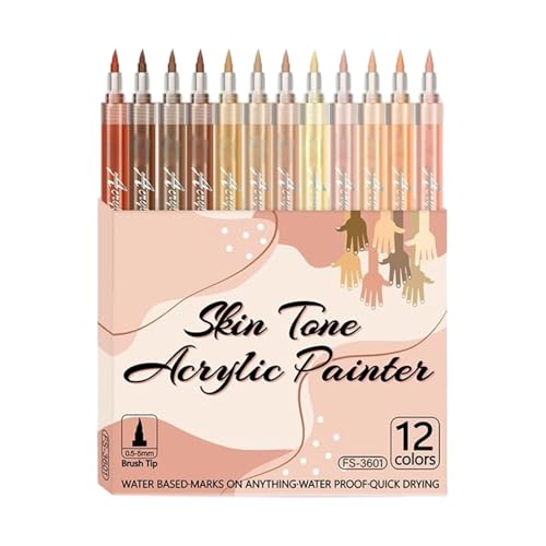 Wcybym Marcadores para la piel, lápices impermeables de secado rápido, juego de marcadores artísticos para colorear el cuerpo, para tela de madera, vidrio, bocetos, carnavales, cosplay, sesiones de