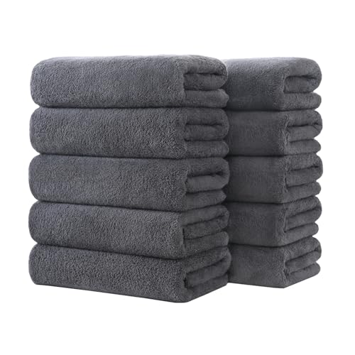 �t�F�C�X�^�I�� �}�C�N���t�@�C�o�[ ��75×35cm 10���Z�b�g �^�I�� �z���͂₢ �ӂ�ӂ� ���ɗD���� �_�炩�� �R�ۖh�L �щH�������Ȃ� ���C�オ�� �ƒ�p �v���[���g (�_�[�N�O���[)