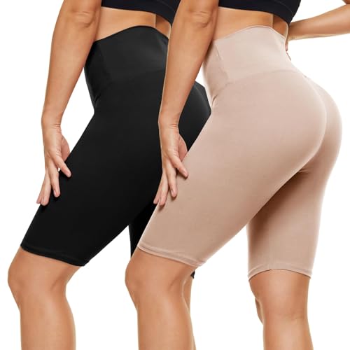 CAMPSNAIL 2er Pack Radlerhosen Damen Kurze Sporthose Sport Yoga Gym Biker...