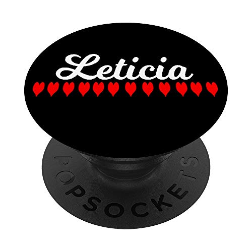 Leticia Name PopSockets PopGrip: Agarre intercambiable para Teléfonos y Tabletas