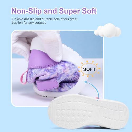 Hiitave Girls Shoes Kids Sneakers Strap Tennis thumb #3