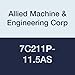 Allied Machine & Engineering 7C211P-11.5AS AM300 Coating C2 Carbide (K20) GEN3SYS XT Drill Insert, Series 11, Stainless Steel Geometry, 11.5 mm Diameter