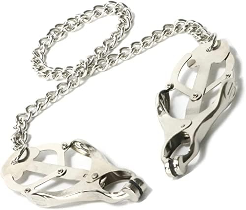 Nipple Clip, Non Piercing Nipple Jewelry, Non-Piercing Nipplerings Clip On Nipple, High Quality Alloy Silicone Nipple Clamps for Sex Pleasure for Women & Men (a)