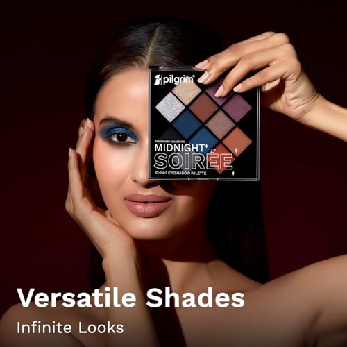 Image of Pilgrim Eyeshadow Midnight Soiree 12-in-1 Highly Pigmented Shades For The Ultimate Glam | 24Gm