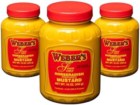 3-pack Bundle 16 Oz. Webers Horseradish Prepared Mustard (3) 16 Oz. Containers