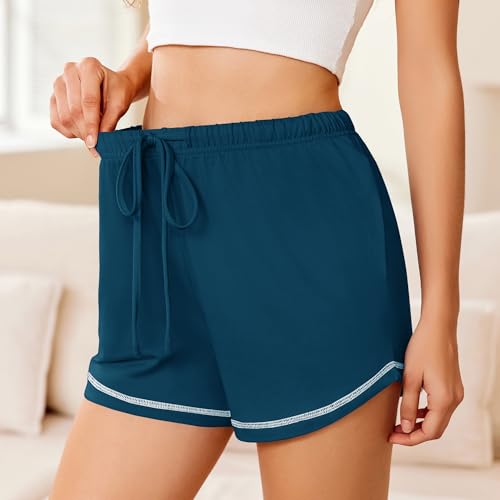 Image of Ekouaer Pajama Shorts for Women 2026 Soft Sleep Shorts Casual Lounge Shorts Comfy Pj Bottoms with Pockets