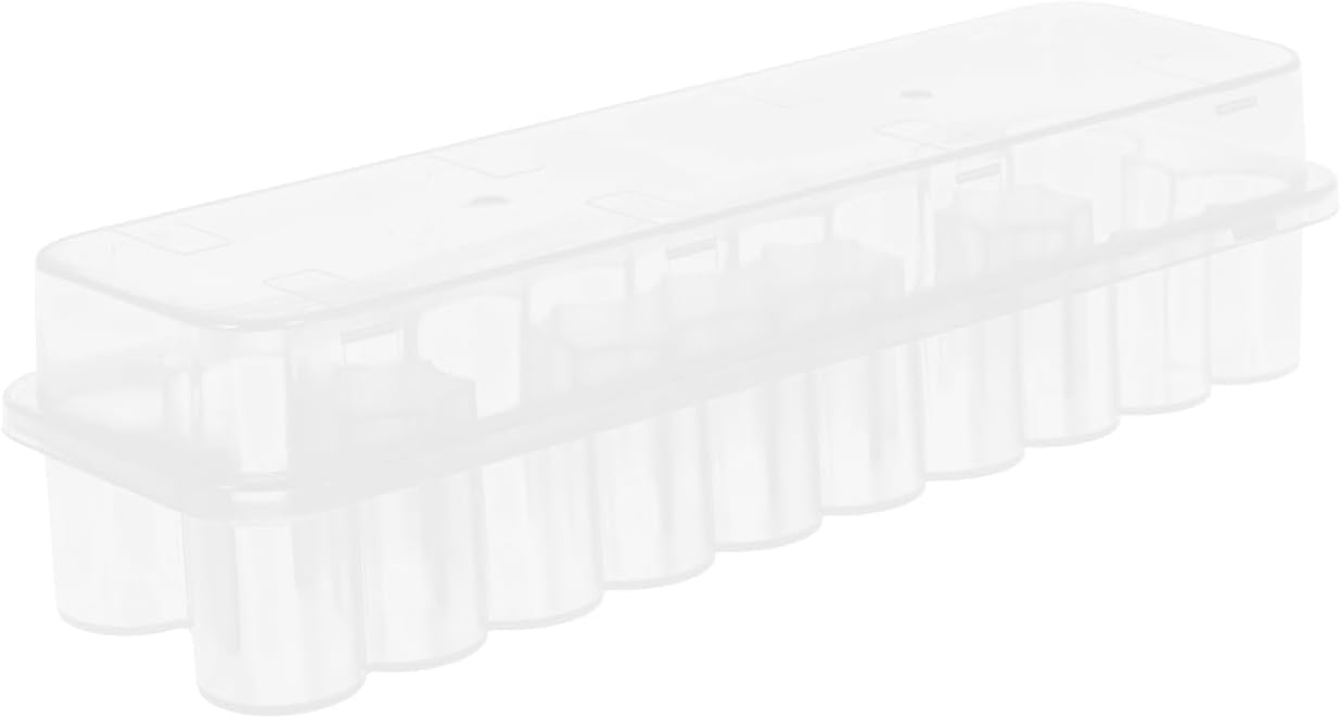 Plastic Vial Box 3 ml Vial Storage Case Microtube Organizer Essential Oils Storage Box Compartmented Holder Case for Lab Home Travel 6.85 X 1.85 X 1.61 in