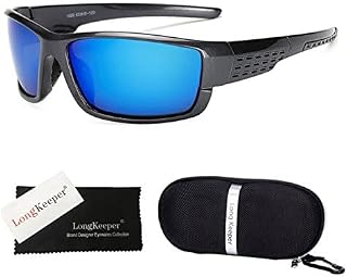 Ubersweet® BlueLong Mens Womens Polarized Sports Sunglasses for Fishing Golf Running Cycling Driving Hiking with Case Price In India