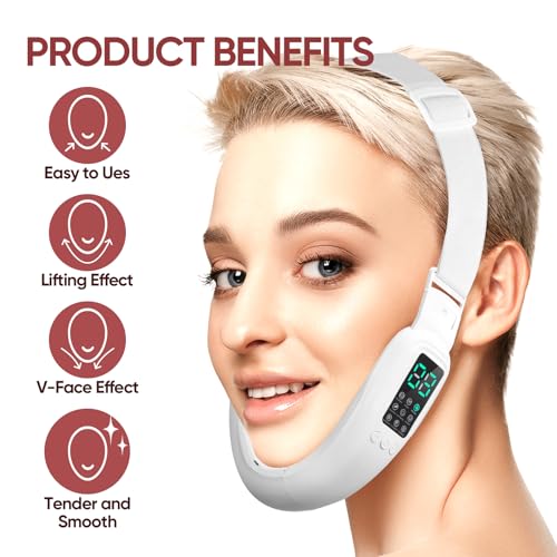 intelligent electric double chin and v-shaped face machine with 8 modes amp 15 adjustable intensities - women39s v-face machine