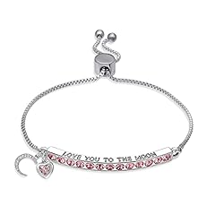 Love You To The Moon / Heart - Moon / Pink