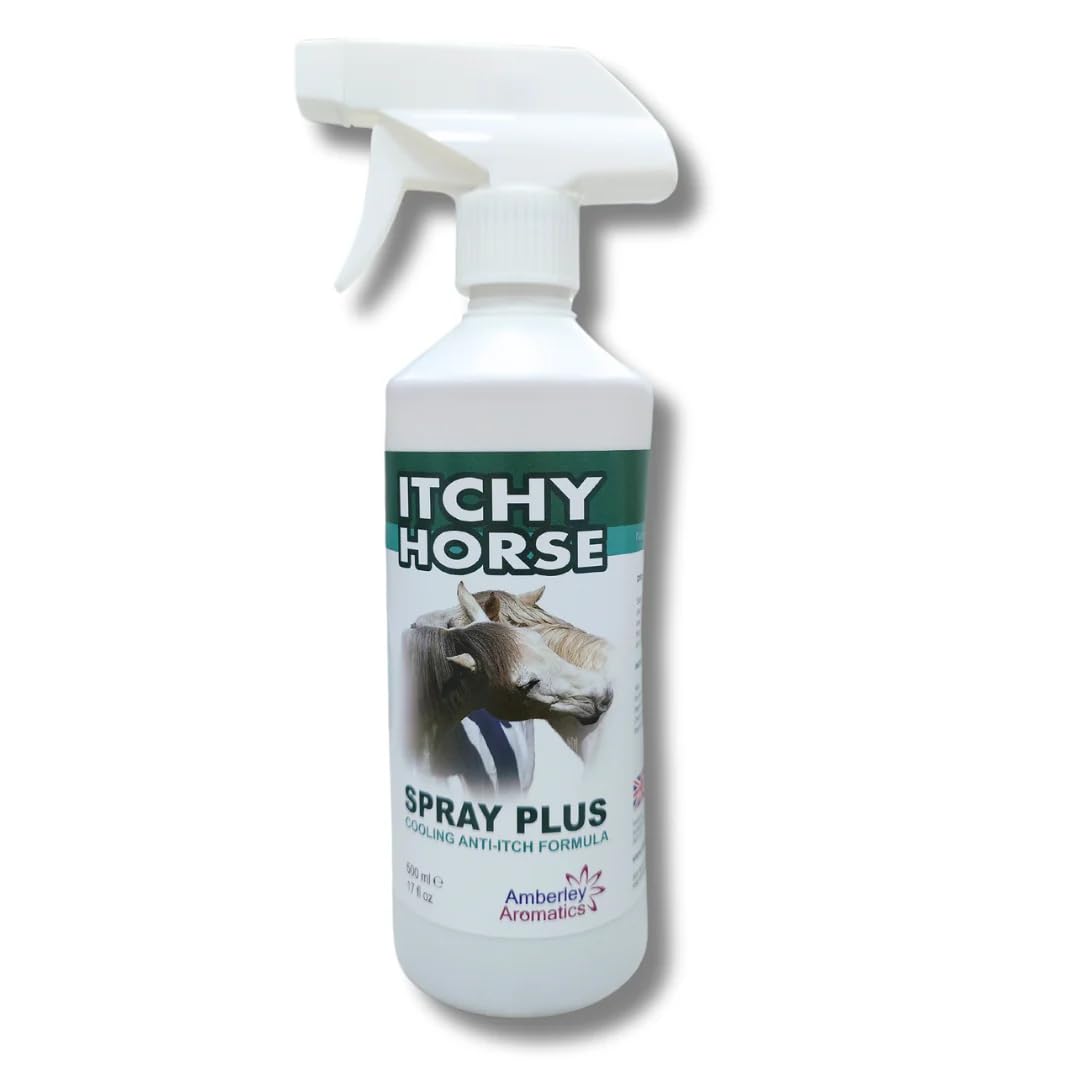 Itchy Horse Spray PLUS – 500ml – Natural Anti-Itch & Insect Repellent – Very Long Lasting - Stops Itching & Rubbing - Promotes Healthy Coat – Sweet Itch Relief - Vegan & Cruelty-Free – Made in the UK