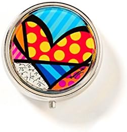 Romero Britto Glass Pill Box: Heart