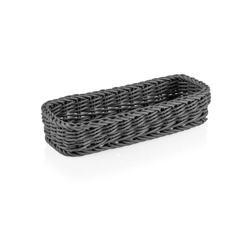 25 cestas para cubiertos, color gris, 27 x 10 x 5 cm, polipropileno