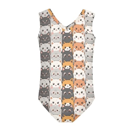 Image of Xpyiqun Bathing Suits for Girls 3-14 Kids Summer One Piece Swimwear Beach Sport Sleeveless Swimsuits Athletic