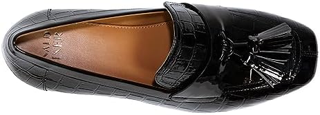 Donald Pliner Women's Kressi Crocco Patent Loafer, Black, 8.5 | Image 7