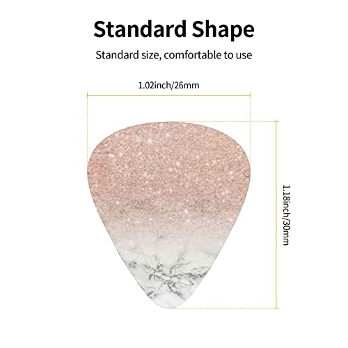 Pack de 12 médiators en marbre rose doré pour guitare électrique Guitare acoustique Diverses guitares - Les Beatles, Paul McCartney, John Lennon, RIngo Starr, George Harrison Pack de 12 médiators en marbre rose doré pour guitare électrique Guitare acoustique Diverses guitares – Image 4