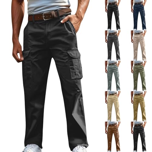 ABABC Cargo Pants for Men Tie Waisted Work Athletic Pant Casual Workout Hiking Tactical Pants with Multi Pockets