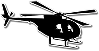 Helicopter Vinyl Sticker - Car Phone Helmet - Select Size
