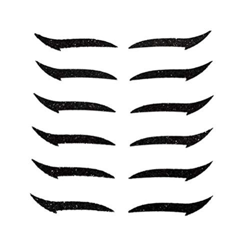 HEITIGN Pegatinas para Párpados 6 Pares Negro miniatura 1
