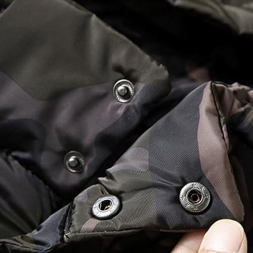 Men's Camouflage Hooded Winter Vest Printed Lightweight Sleeveless Jacket Camo Winter Warm Outdoor Quilted Vest4