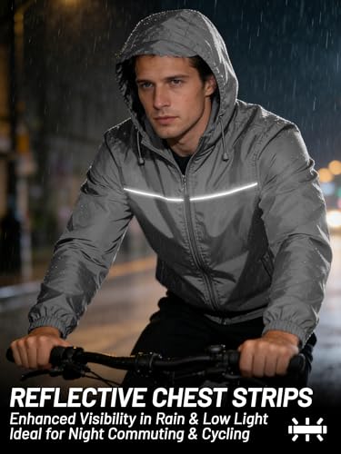 Image of SWISSWELL Mens Rain Jacket & Coats Packable Lightweight Waterproof Rain Shell Hooded for Golf Travel Hiking