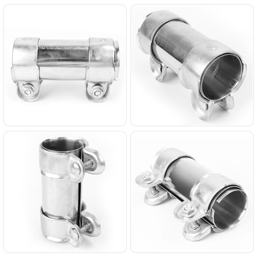 Auspuffschelle 45mm Edelstahl Doppelschelle Auspuffschelle Rohrverbinder, Universal Korrosionsbeständig Auspuffrohrklemme für Auspuffrohr mit 45 mm Durchmesser