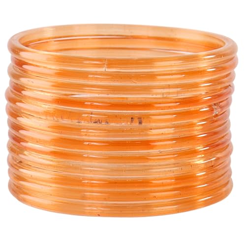 Image of STYOLLO Viral Jelly Transparent Plain Glass Chudi Set For Women & Girls | Traditional Bangle Set | Stylish Bangles For Girls | Ethnic Wedding, Festive & Daily Jewelry | Classic Designer Churi - Set Of 12