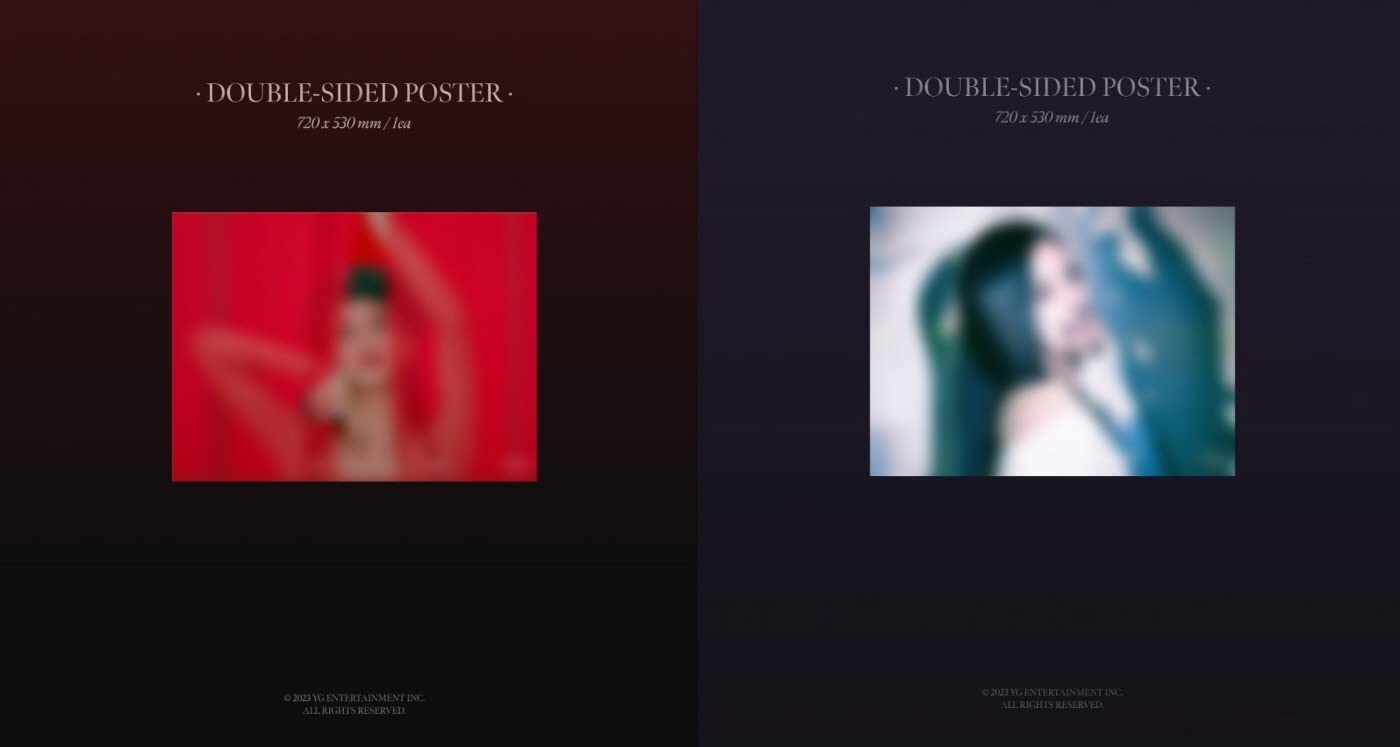 Jisoo Pierwszy pojedynczy album CD + POB + fotoksiążka + fotokartka do selfie + Polaroid + papier tekstowy + zakładka + śledzenie zapieczętowane (zestaw czarny + czerwony)